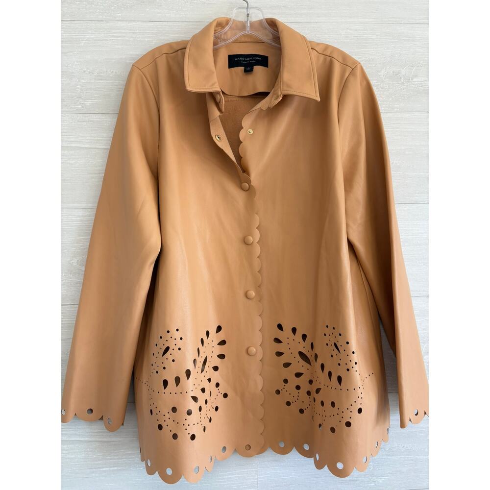 Marc New York buckskin cutout Faux leather jacket